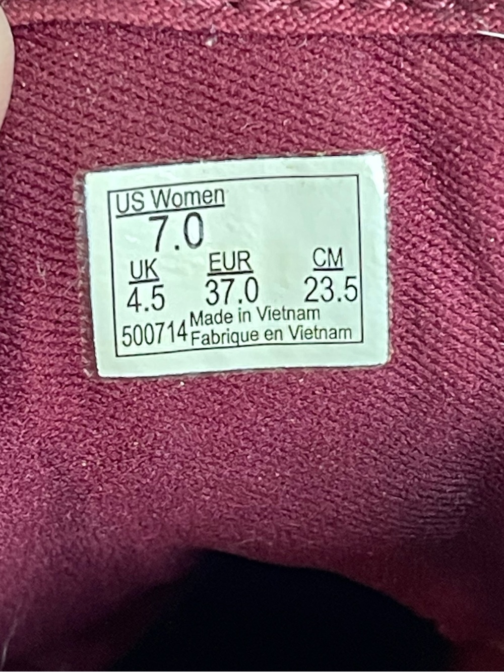Vans women size 7 maroon low top sneakers - Picture 8 of 9
